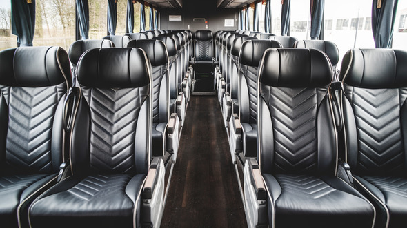 54 passenger charter bus inside albany