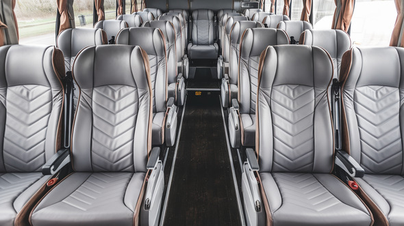 56 passenger charter bus interior 1