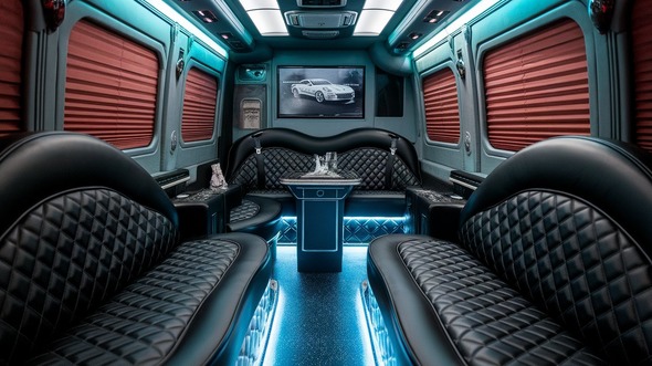 bend party bus rental interior