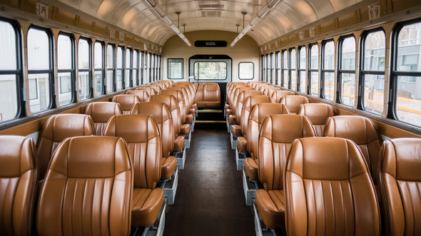 bend school bus rental interior