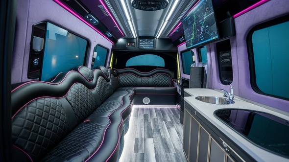 bend sprinter limo rental interior